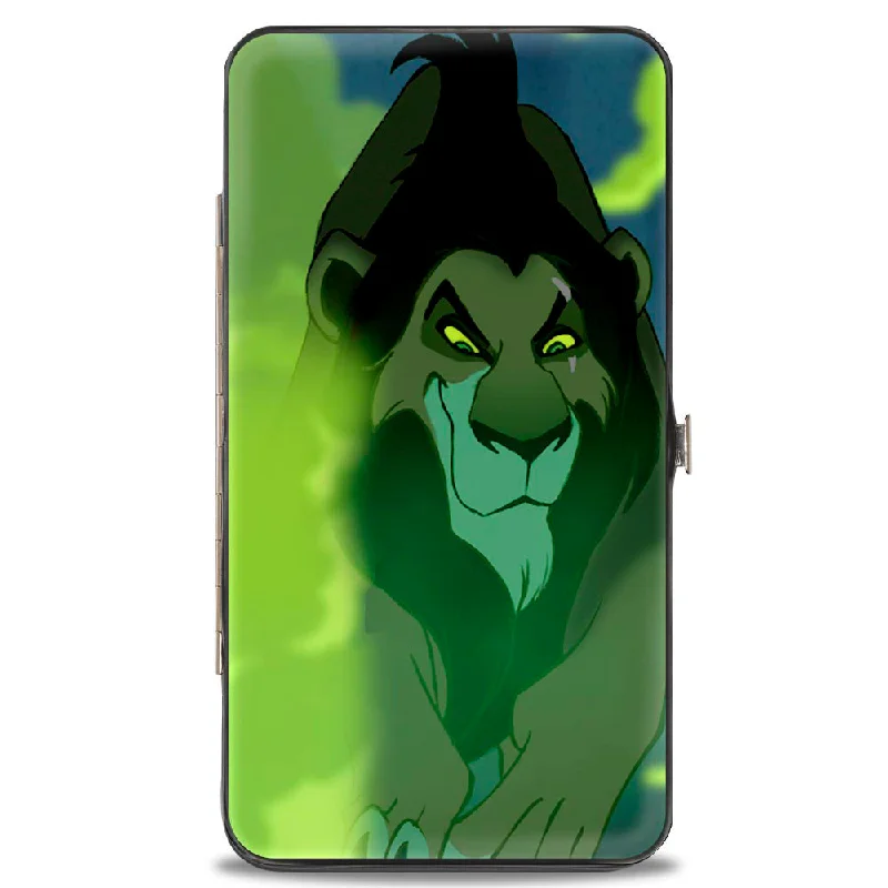 Money clips for holding large amounts of cash Cartoon-Themed Passport Covers & Wallets for Kids and Young AdultsHinged Wallet - Scar Lurking Pose Smoke Greens