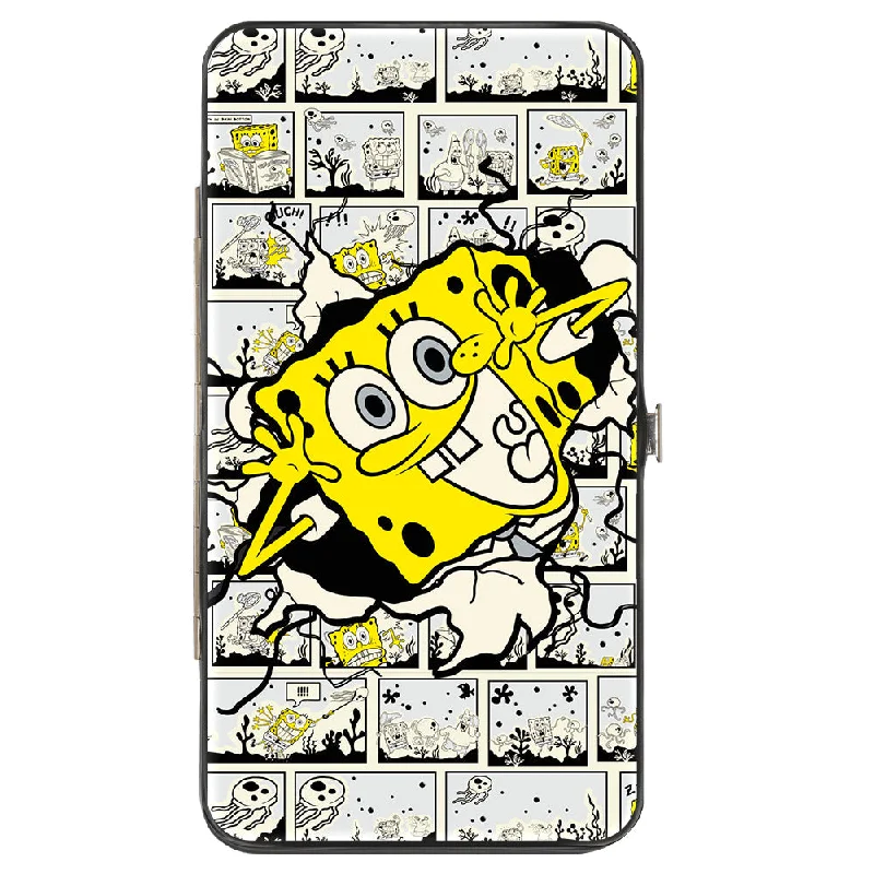 Top-rated money clips for everyday use Laser-Cut Metal Passport Covers & Wallets with Geometric Designs for Tech-SavvyHinged Wallet - SpongeBob Breakthrough Scene Blocks