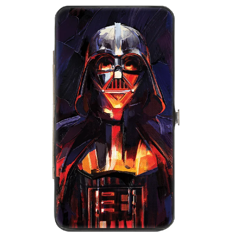Money clips with built-in bottle openers Leather Passport Covers & Wallets with Handmade Stitching for Luxury TravelersHinged Wallet - Star Wars Darth Vader Brush Stroke Pose Black