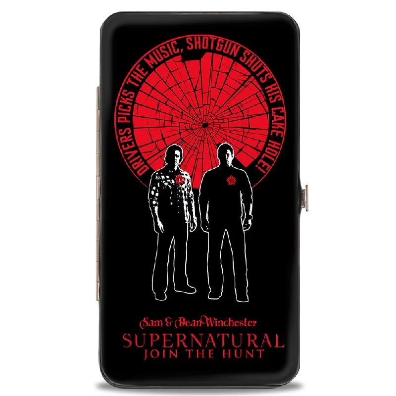 Money clips vs traditional wallets Minimalist Carbon Fiber Passport Covers & Wallets for Modern MenHinged Wallet - SUPERNATURAL SAM & DEAN WINCHESTER Pose DRIVER PICKS THE MUSIC Shattered Glass Black Red White