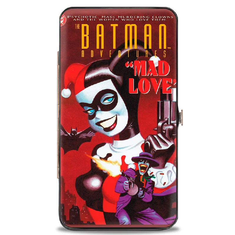 Personalized engraved money clips for men Magnetic-Closure Passport Covers & Wallets for Quick AccessHinged Wallet - THE BATMAN ADVENTURES MAD LOVE #1 Cover Joker Harley Quinn Poses