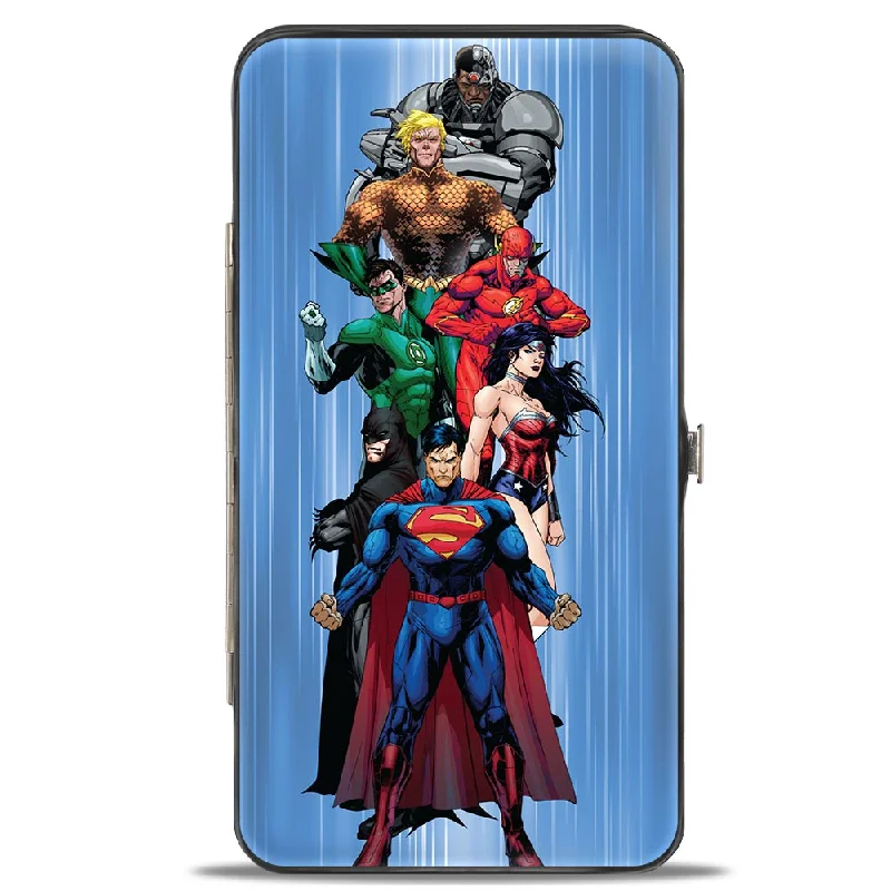 How to clean and maintain metal money clips Silver-Plated Passport Covers & Wallets with Gemstone Accents for Elegant WomenHinged Wallet - The New 52 Justice League 7-Superhero Group Pose Streak Blues
