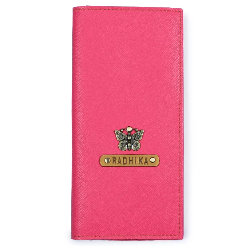 Money clips for holding large amounts of cash Cowhide Leather Passport Covers & Wallets with a Rustic Western LookHot Pink Travel Folder
