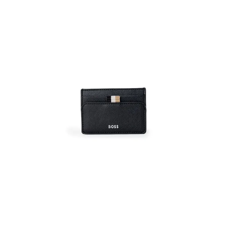 Stainless steel money clips for durability RFID-Blocking Passport Covers & Wallets in Sleek Black for Business TripsHugo Boss  Polyamide Men's Wallet