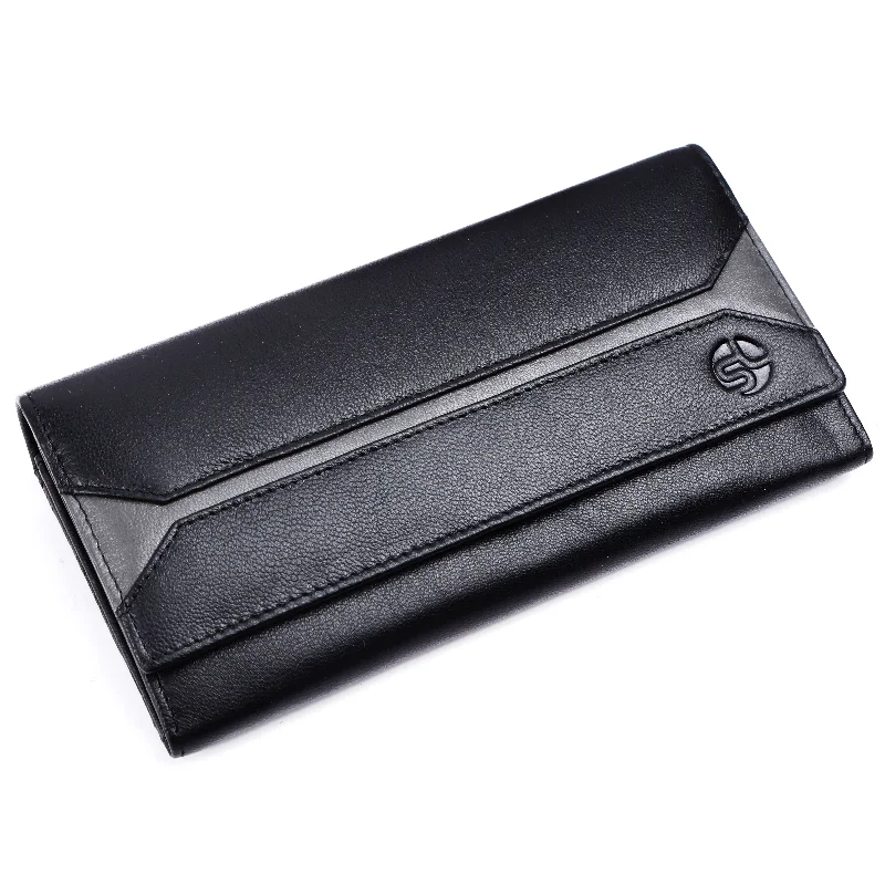 Elegant money clips for weddings Vegan Leather Passport Covers & Wallets for Environmentally Conscious PeopleLadies leather clutch 93712 (Black) Elegant money clips for weddings Vegan Leather Passport Covers & Wallets for Environmentally Conscious PeopleLadies leather clutch 93712 (Black)