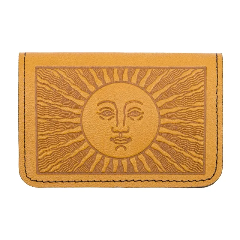 Slim money clips for minimalist wallets Leather Passport Covers & Wallets with Handmade Stitching for Luxury TravelersSun Mini Wallet