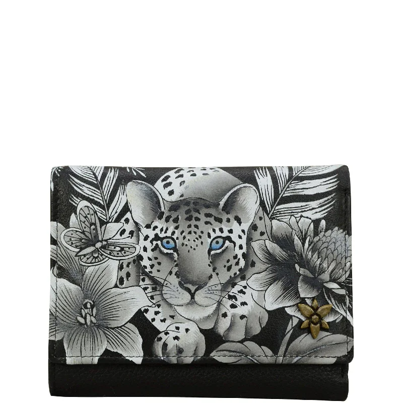 Luxury leather money clips with card slots Leather Passport Covers & Wallets with Handmade Stitching for Luxury TravelersRFID Blocking Small Flap French Wallet - 1138