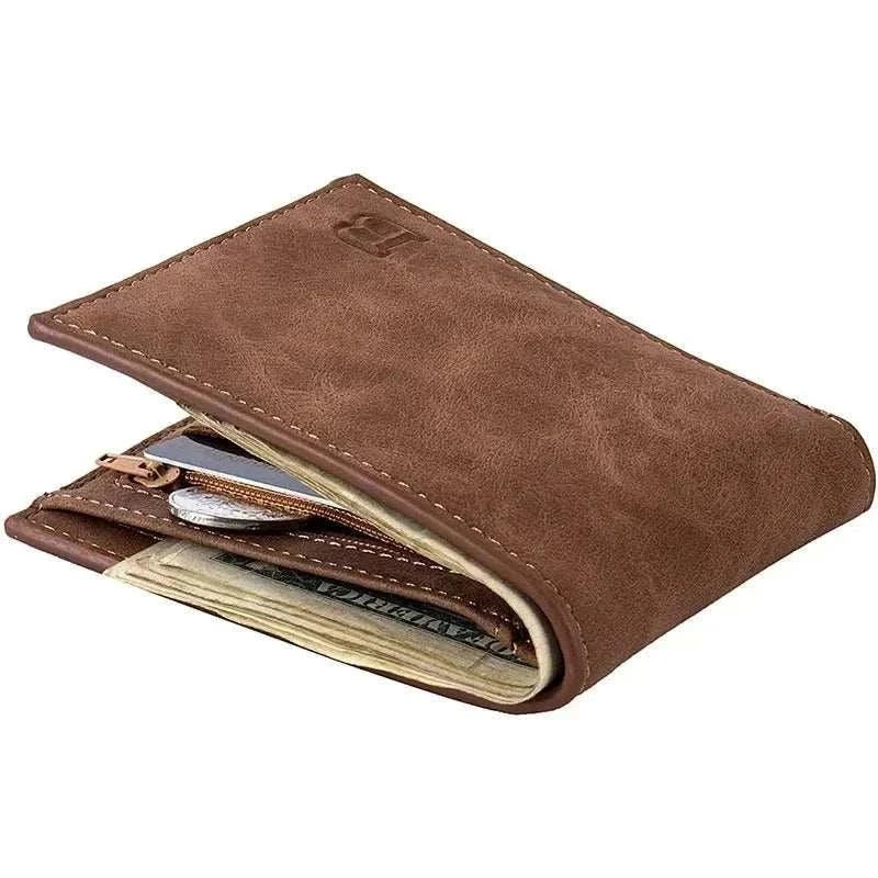 Slim money clips for minimalist wallets Leather Passport Covers & Wallets with Handmade Stitching for Luxury TravelersLeather Wallet with Zipper, Card Holder and Coin Pocket