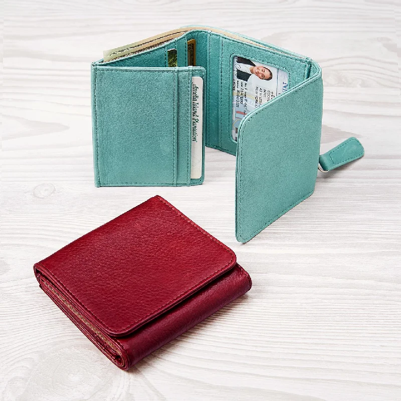 Custom money clips for corporate gifts Embroidered Silk Passport Covers & Wallets with Gold Thread for Special OccasionsLexi Trifecta RFID Wallet