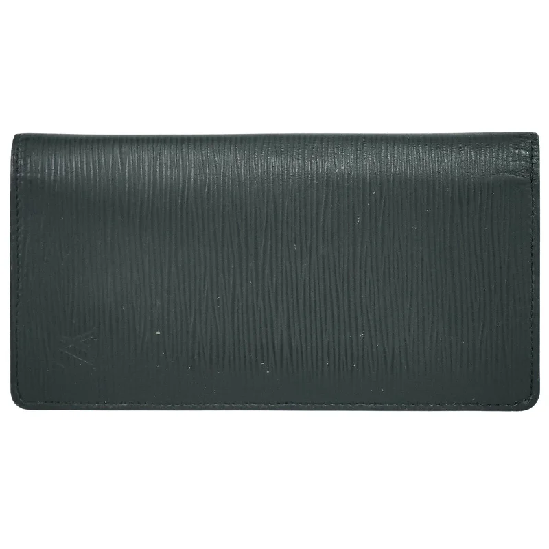 Luxury leather money clips with card slots RFID-Blocking Passport Covers & Wallets in Sleek Black for Business TripsLouis Vuitton Brazza  Leather Wallet  (Pre-Owned)