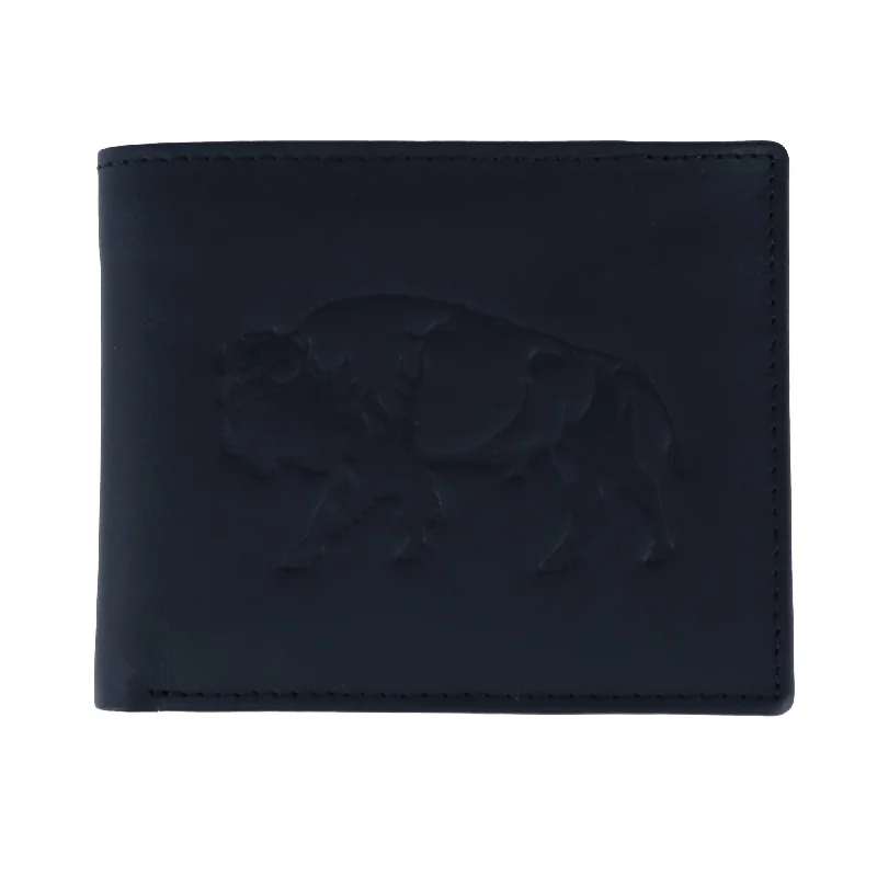 Money clips with RFID protection Colorful Floral-Printed Passport Covers & Wallets for Fashionable WomenMen's Buffalo Embossed Leather Bifold Wallet