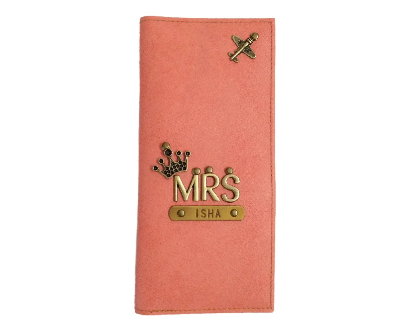 Luxury leather money clips with card slots Vintage-Style Passport Covers & Wallets with Brass Hardware for Retro EnthusiastsMRS - Travel Folder
