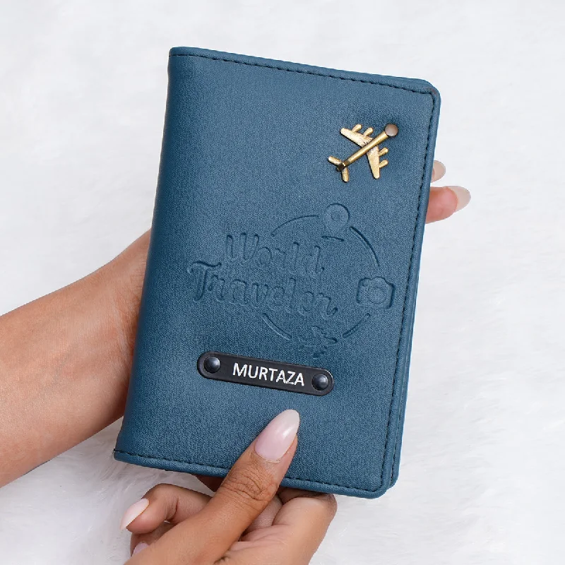 Money clips for women with sleek designs Silver-Plated Passport Covers & Wallets with Gemstone Accents for Elegant WomenPassport Cover - World Traveler