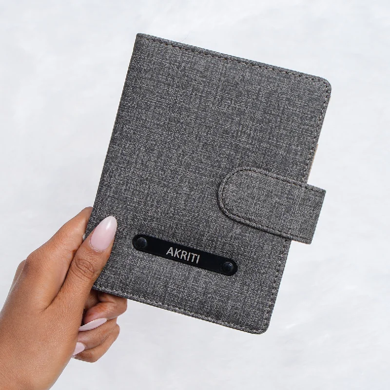 Money clips for women with sleek designs Cowhide Leather Passport Covers & Wallets with a Rustic Western LookPassport Wallet - Khadi Grey