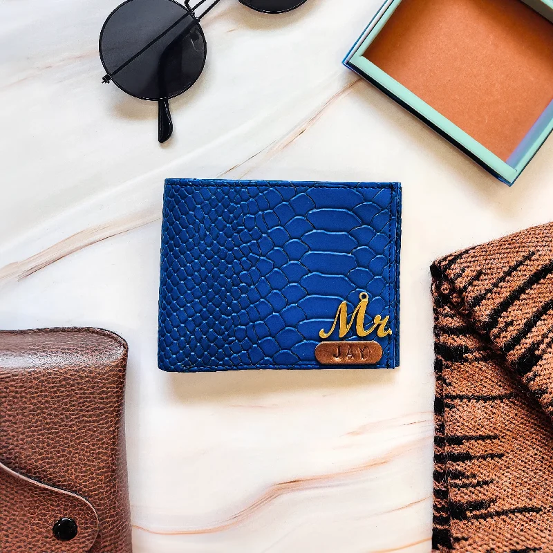 Money clips with RFID protection Monogrammed Leather Passport Covers & Wallets as Personalized GiftsPersonalized Men’s Textured Blue Wallet with Free Charm