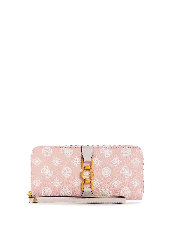 Money clips with built-in bottle openers Colorful Floral-Printed Passport Covers & Wallets for Fashionable WomenPink Briana Logo Large Wallet