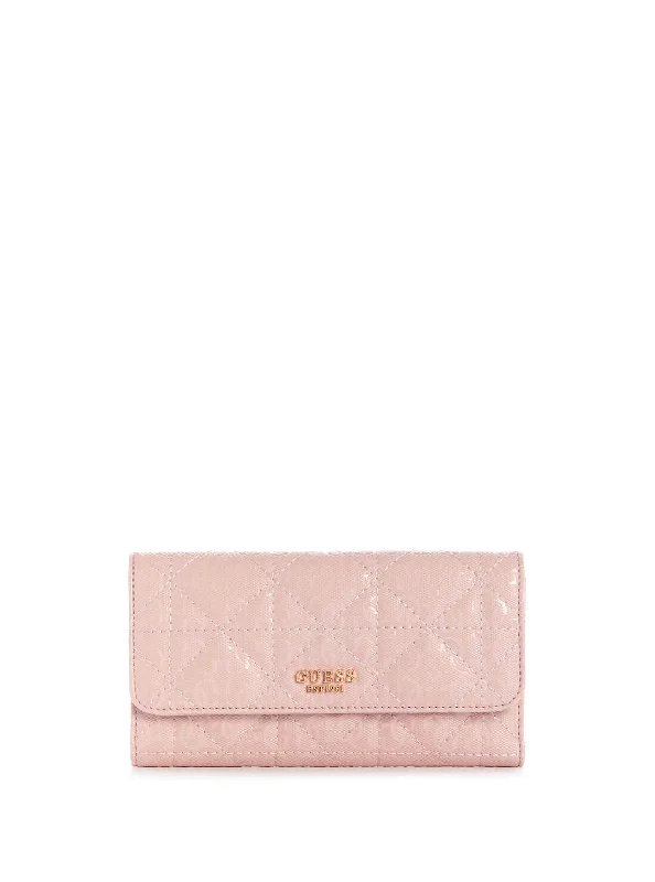 Luxury leather money clips with card slots Magnetic-Closure Passport Covers & Wallets for Quick AccessPink Malia Multi Clutch