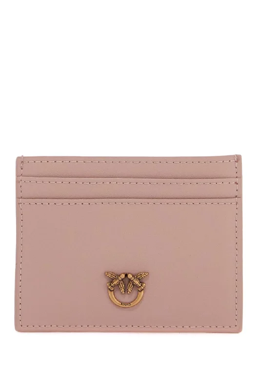 Elegant money clips for weddings Silver-Plated Passport Covers & Wallets with Gemstone Accents for Elegant WomenPinko Love Birds Card Holder