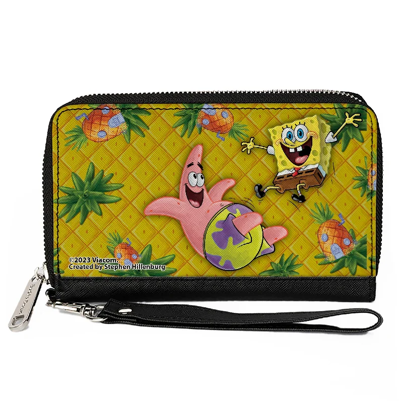 Money clips with built-in bottle openers Animal-Print Passport Covers & Wallets for Trendy FashionistasPU Zip Around Wallet Rectangle - SpongeBob SquarePants & Patrick Star Pose Pineapple Gold