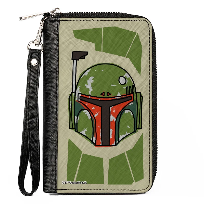 How to clean and maintain metal money clips Cartoon-Themed Passport Covers & Wallets for Kids and Young AdultsPU Zip Around Wallet Rectangle - Star Wars Boba Fett Helmet Bounding Greens