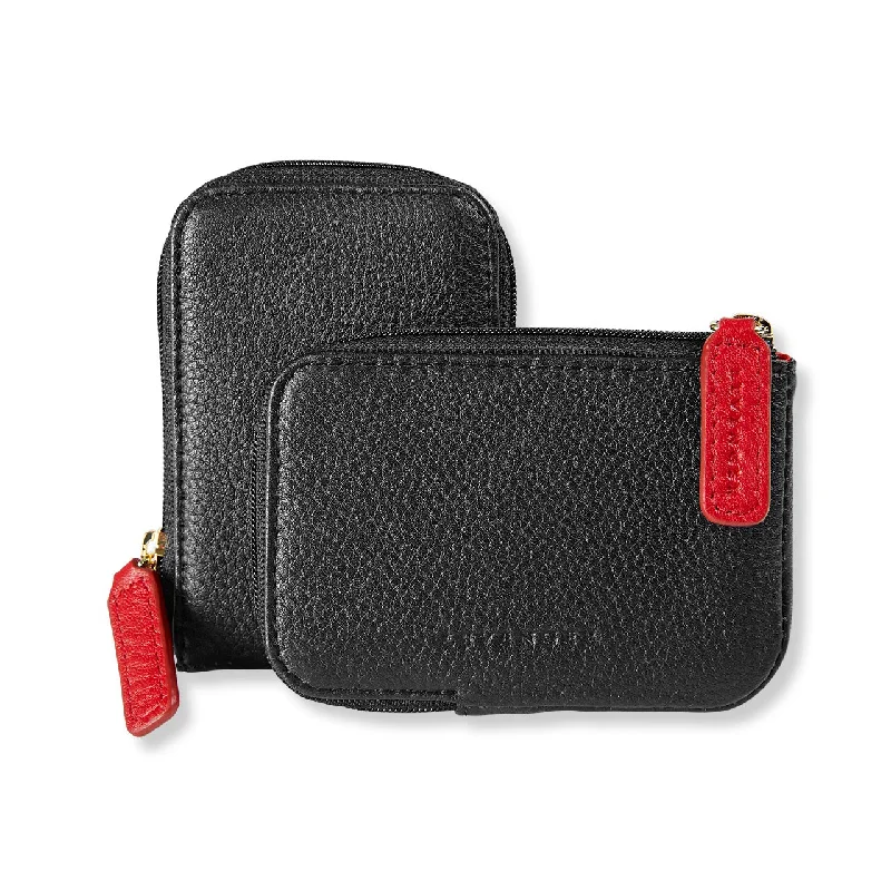 Eco-friendly money clips made from sustainable materials Magnetic-Closure Passport Covers & Wallets for Quick AccessRed Tab RFID Zip Card Wallet