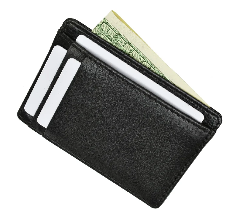 Stainless steel money clips for durability Waterproof Nylon Passport Covers & Wallets for Outdoor AdventuresRFID Blocking Minimalist Genuine Leather Slim Front Pocket Wallet RFID P 5