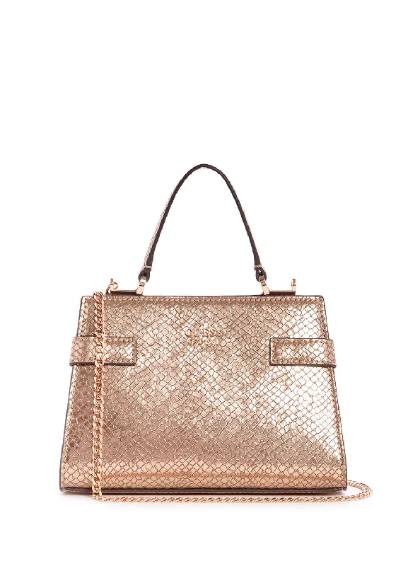 Lightweight money clips for travel Embroidered Silk Passport Covers & Wallets with Gold Thread for Special OccasionsRose Gold Moxie Mini Satchel Bag