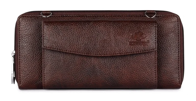 Eco-friendly money clips made from sustainable materials Animal-Print Passport Covers & Wallets for Trendy FashionistasTHE CLOWNFISH Dark Brown Women's Wallet