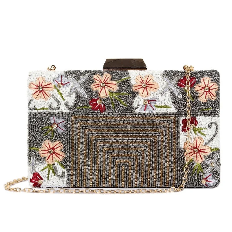 Best money clips for cash and cards Antique Copper Passport Covers & Wallets with Intricate Engravings for CollectorsTHE CLOWNFISH Senorita Collection Womens Party Clutch Ladies Wallet Evening Bag with Fashionable Beads Work and Floral Embroidered Design (Grey)