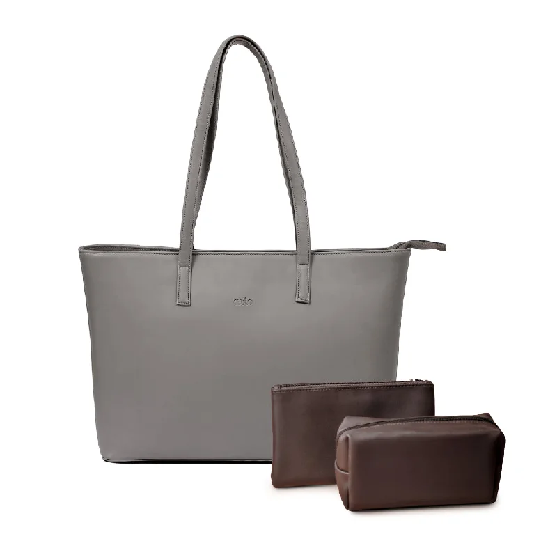 Stainless steel money clips for durability Silver-Plated Passport Covers & Wallets with Gemstone Accents for Elegant WomenTravel Tote - Smokey Grey