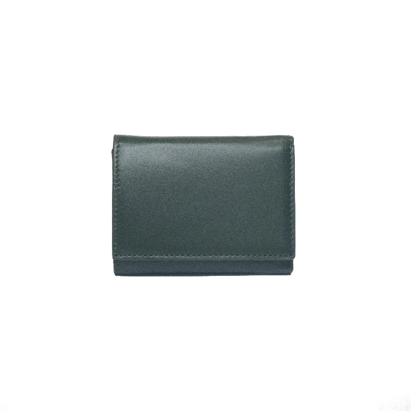 Money clips with magnetic closure Vegan Leather Passport Covers & Wallets for Environmentally Conscious PeopleTrifold Wallet - Kale