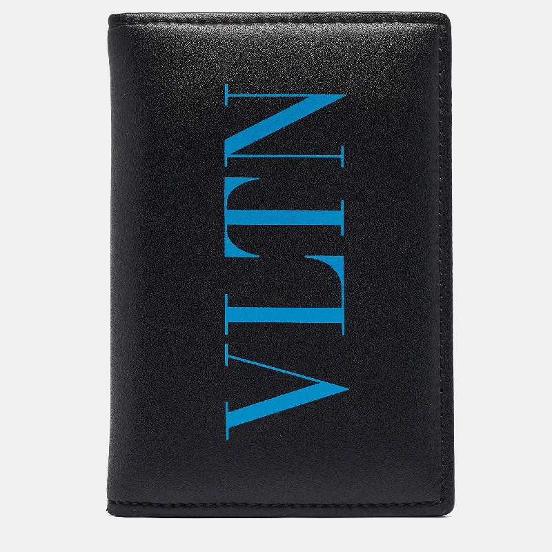 Money clips with RFID protection Laser-Cut Metal Passport Covers & Wallets with Geometric Designs for Tech-SavvyValentino Black Leather Vltn Bifold Card Holder..