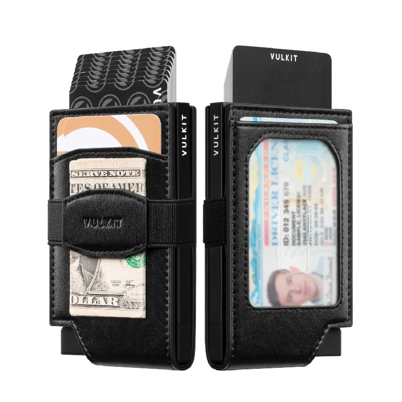 Best money clips for cash and cards Magnetic-Closure Passport Covers & Wallets for Quick AccessVC412- Pop up Card Wallet with Money Strap Leather Front Pocket & An ID Window (415.46kr)