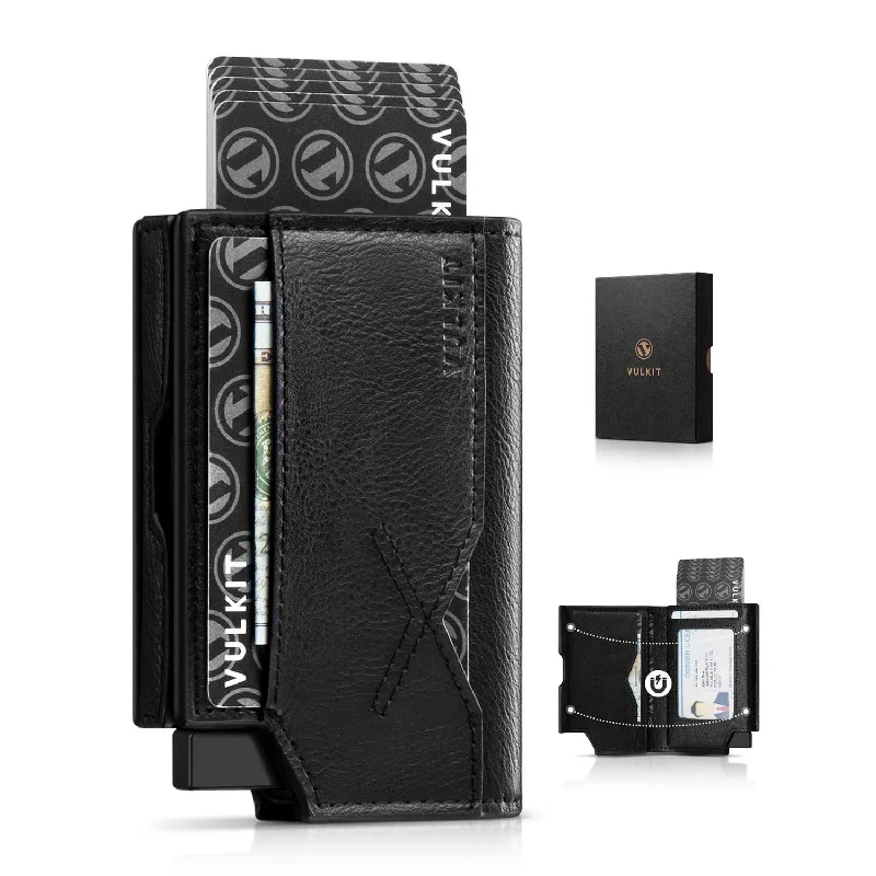 Luxury leather money clips with card slots Silver-Plated Passport Covers & Wallets with Gemstone Accents for Elegant WomenVC415-Waterproof Leather Wallet With Quick Access And Secure Storage