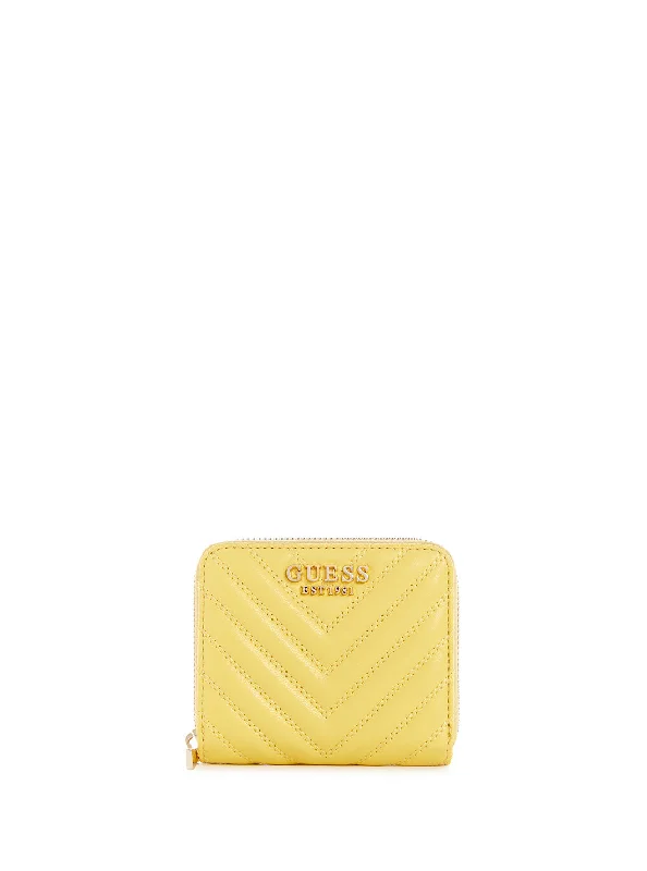 Best money clips for cash and cards Embroidered Silk Passport Covers & Wallets with Gold Thread for Special OccasionsYellow Keillah Quilted Small Wallet