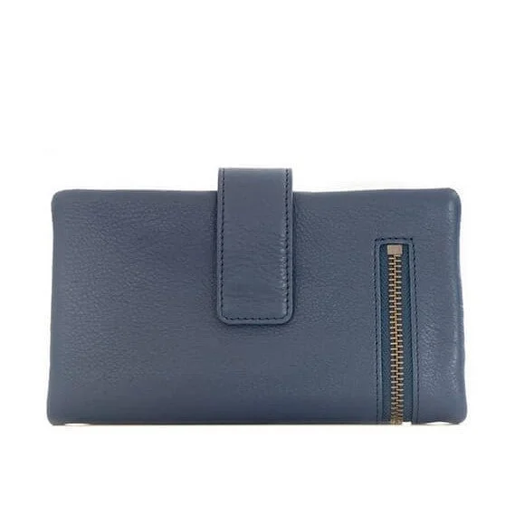 Money clips for women with sleek designs Colorful Floral-Printed Passport Covers & Wallets for Fashionable WomenZemp Carlene 15 CC Wallet | Navy Blue