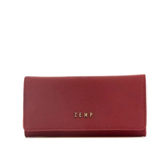 Lightweight money clips for travel Vegan Leather Passport Covers & Wallets for Environmentally Conscious PeopleZemp Claire 10 CC Wallet-Purse | Red