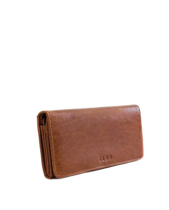 Luxury leather money clips with card slots Waterproof Nylon Passport Covers & Wallets for Outdoor AdventuresZemp Claire 10 CC Wallet-Purse | Toffee Tan