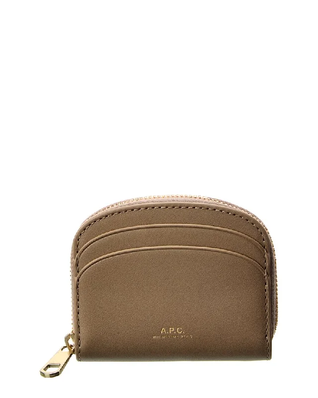 Money clips vs traditional wallets A.P.C. Demi Lune Mini Leather Coin Purse