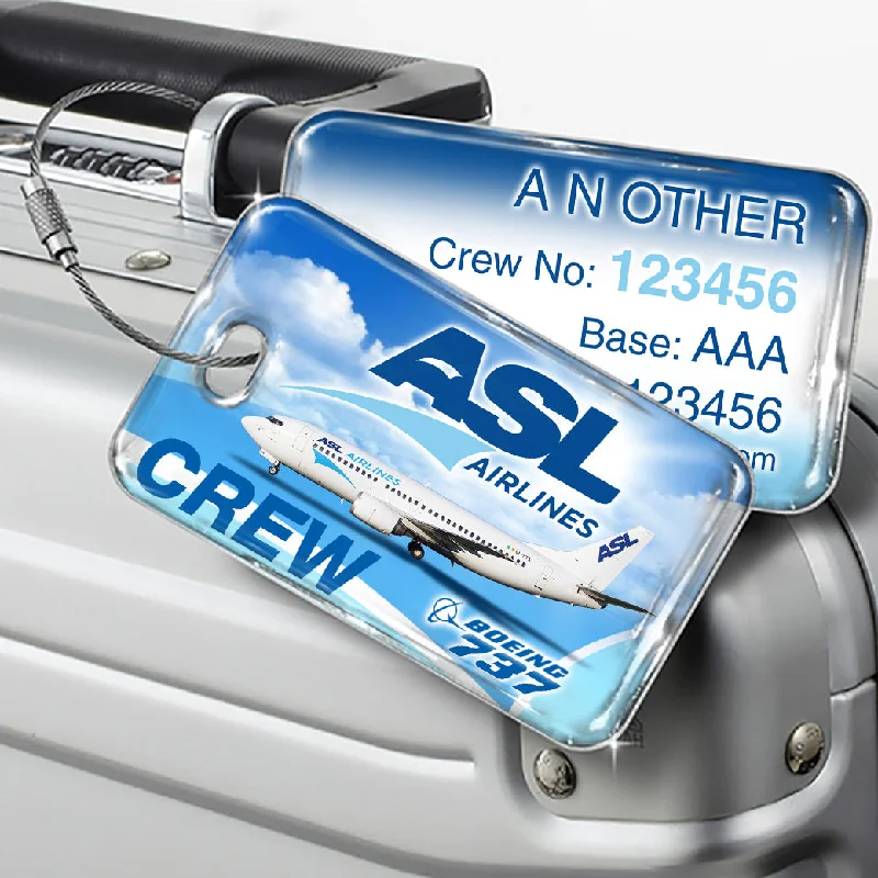 Leather Passport Covers & Wallets with Handmade Stitching for Luxury TravelersASL Airlines Boeing B737-300 Leather Passport Covers & Wallets with Handmade Stitching for Luxury TravelersASL Airlines Boeing B737-300
