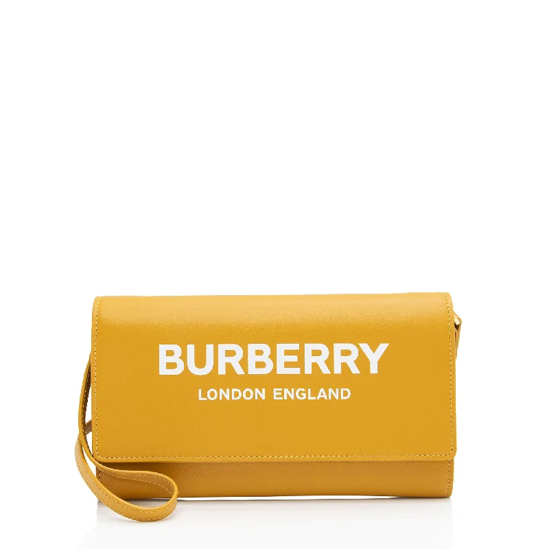 Slim money clips for minimalist wallets Burberry Leather Hazelmere Wallet on Strap