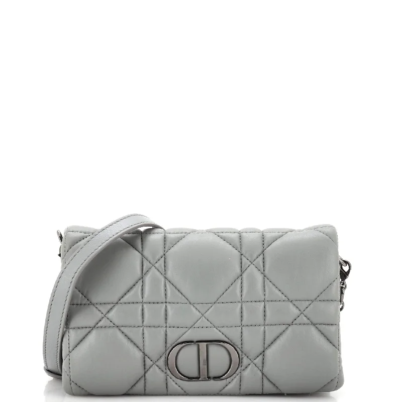 Money clips with magnetic closure Caro Flap Pouch with Chain Macrocannage Quilt Calfskin Mini