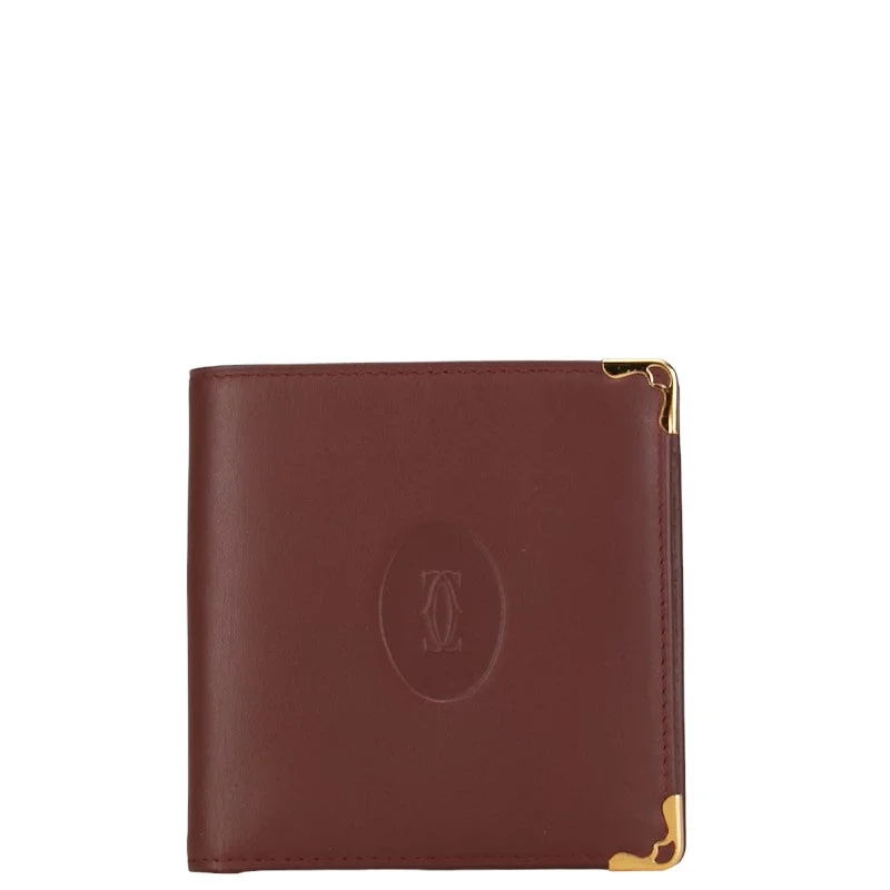 Slim money clips for minimalist wallets Cartier Must Line Leather Bifold Wallet