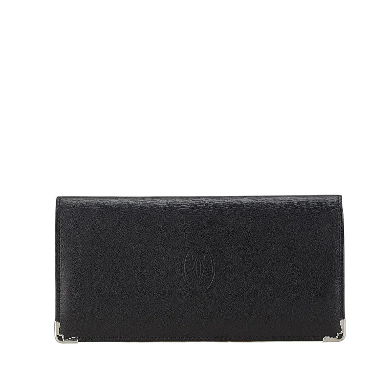 Vintage-style money clips for collectors Cartier Must Line Leather Long Wallet