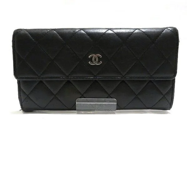 Vintage-style money clips for collectors Chanel Matelasse Lambskin Long Wallet
