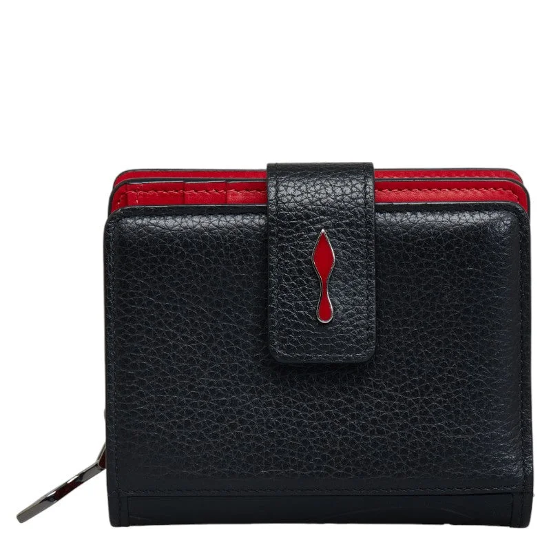 Luxury leather money clips with card slots Christian Louboutin Paloma Leather Compact Wallet Luxury leather money clips with card slots Christian Louboutin Paloma Leather Compact Wallet