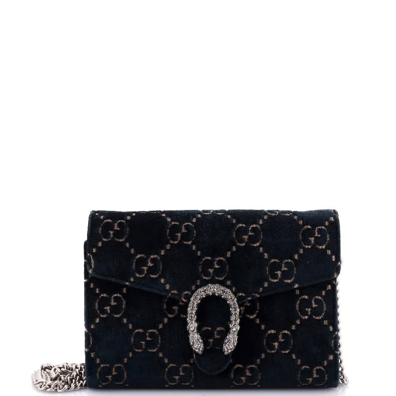 Best money clips for cash and cards Dionysus Chain Wallet GG Velvet Small