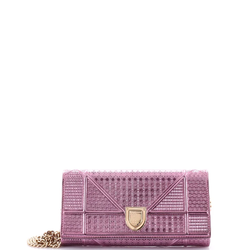 Eco-friendly money clips made from sustainable materials Diorama Croisiere Chain Wallet Cannage Embossed Calfskin Eco-friendly money clips made from sustainable materials Diorama Croisiere Chain Wallet Cannage Embossed Calfskin