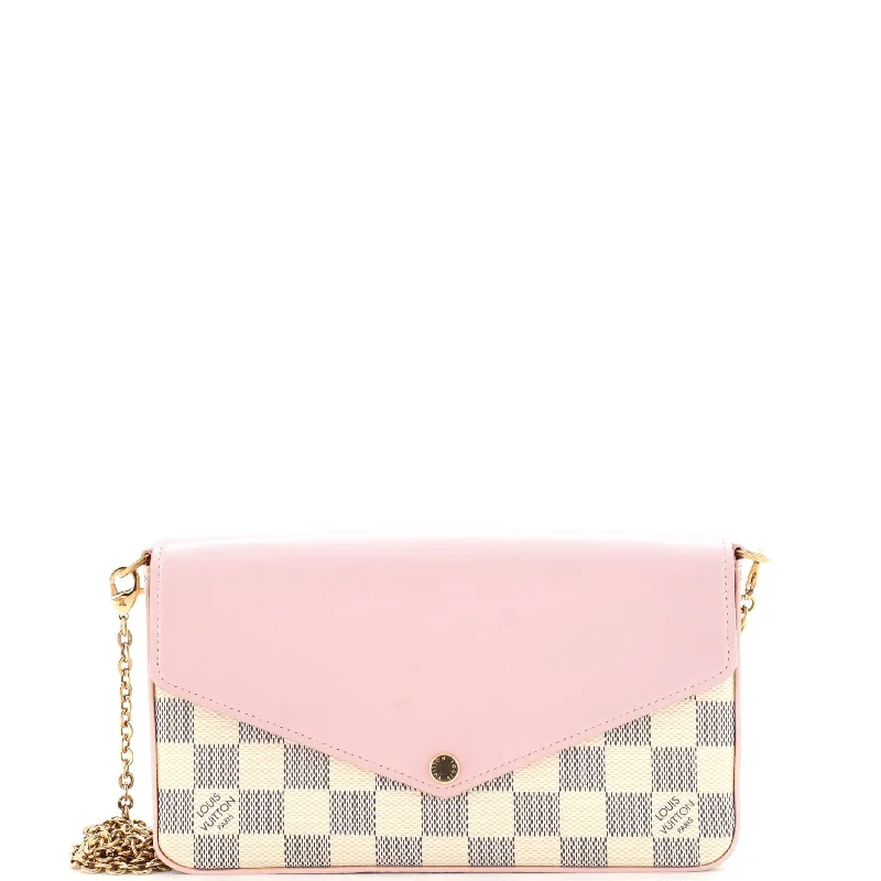Money clips for women with sleek designs Felicie Pochette Damier and Leather