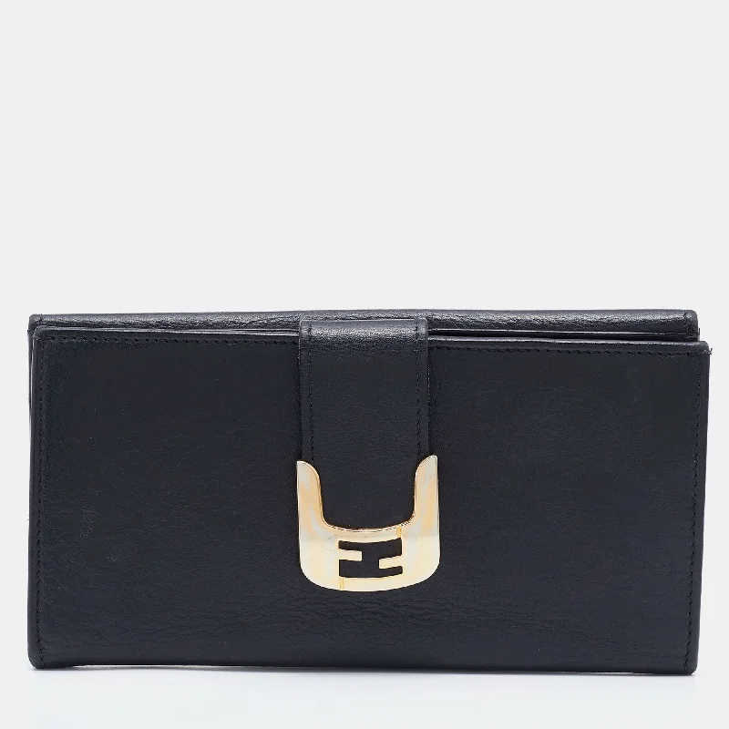 How to choose the right money clip Fendi Black Leather Flap Continental Wallet